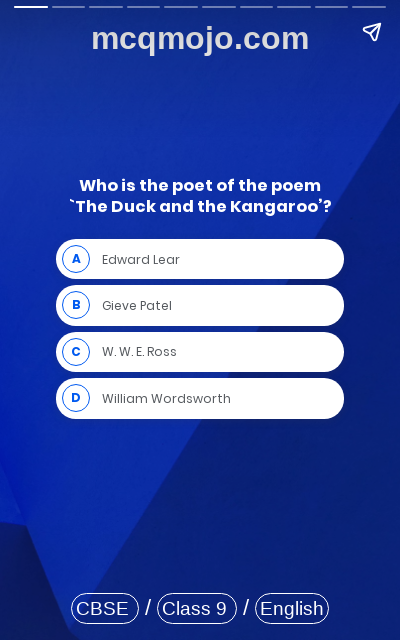 /web-stories/cbse-mcq-questions-for-class-9-english-beehive-poem-the-duck-and-the-kangaroo-quiz-1/
